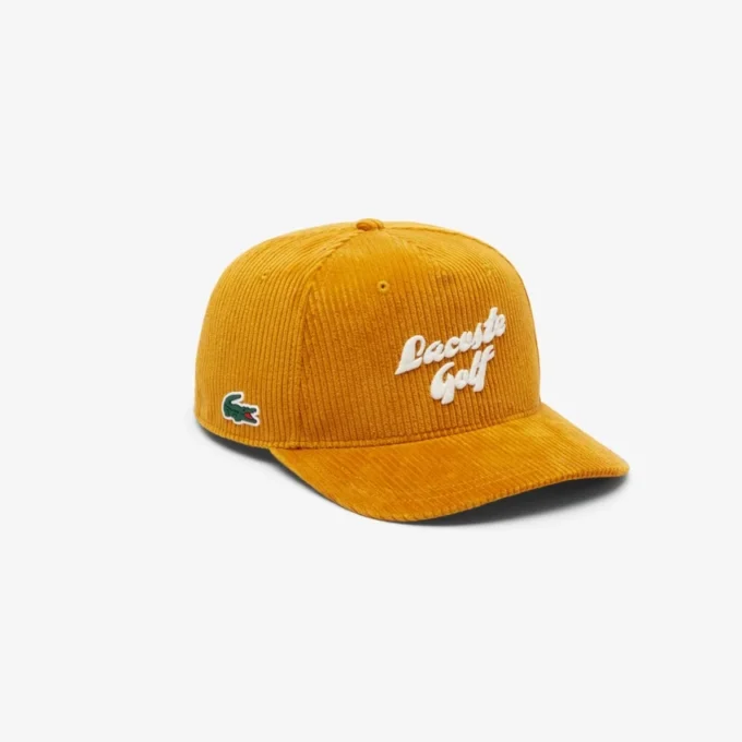 Broderad golfkeps i corduroy för herr Broderad golfkeps i corduroy för herr