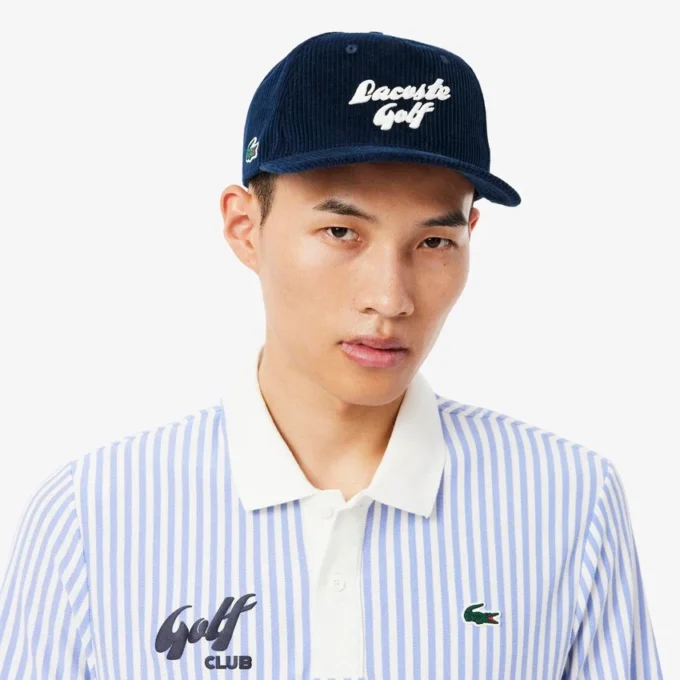 Broderad golfkeps i corduroy för herr Broderad golfkeps i corduroy för herr