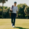 Broderad golfkeps i corduroy för herr Broderad golfkeps i corduroy för herr