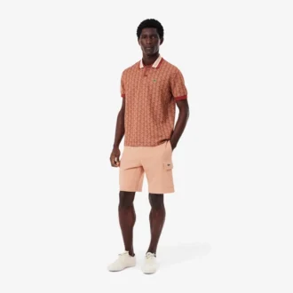 Cargoshorts i bomullsfleece för herr