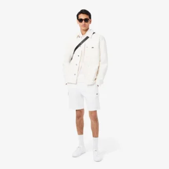 Cargoshorts i bomullsfleece för herr
