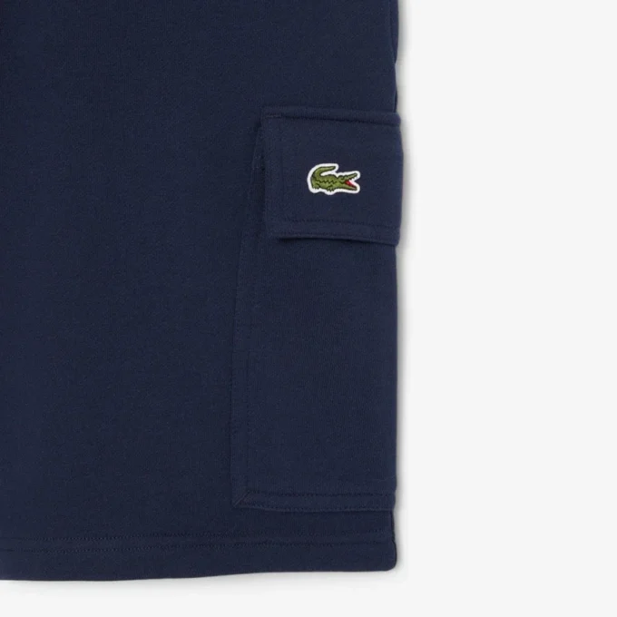 Cargoshorts i bomullsfleece för herr