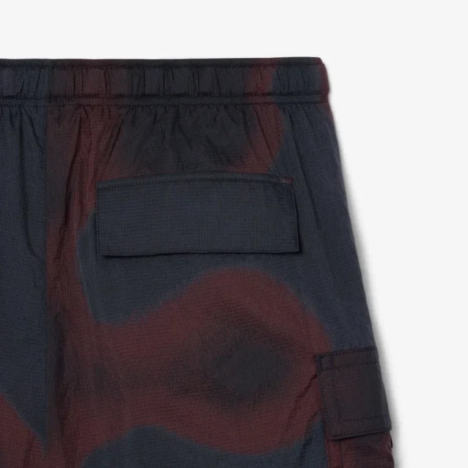 Cargoshorts i nylon med Ombra-tryck för herr