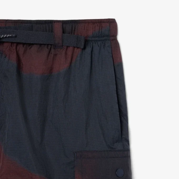 Cargoshorts i nylon med Ombra-tryck för herr