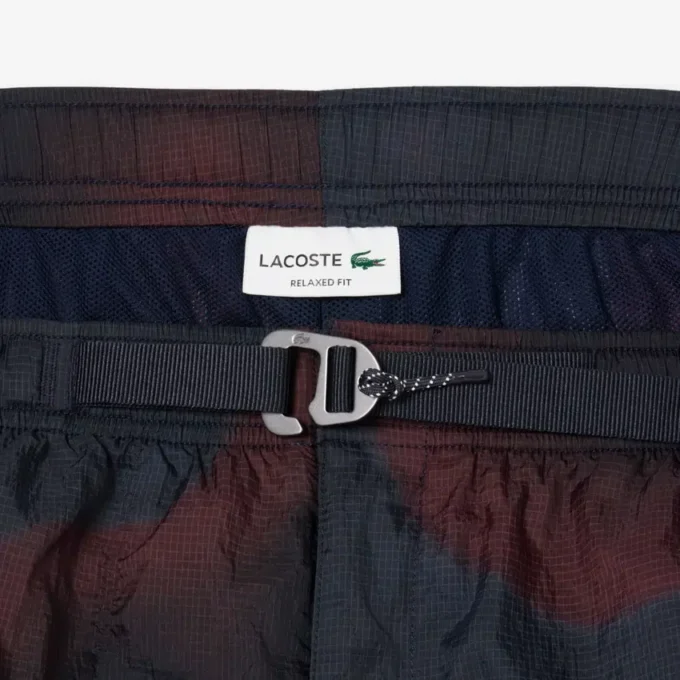 Cargoshorts i nylon med Ombra-tryck för herr