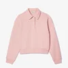 Dam-Sweatshirt i avslappnad passform med broderad polokrage