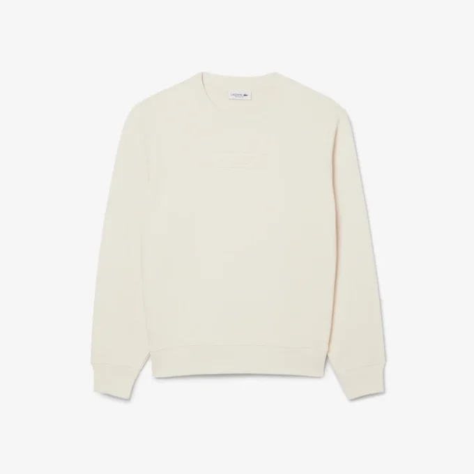 Dam-Sweatshirt i bomull med präglad logotyp Dam-Sweatshirt i bomull med präglad logotyp