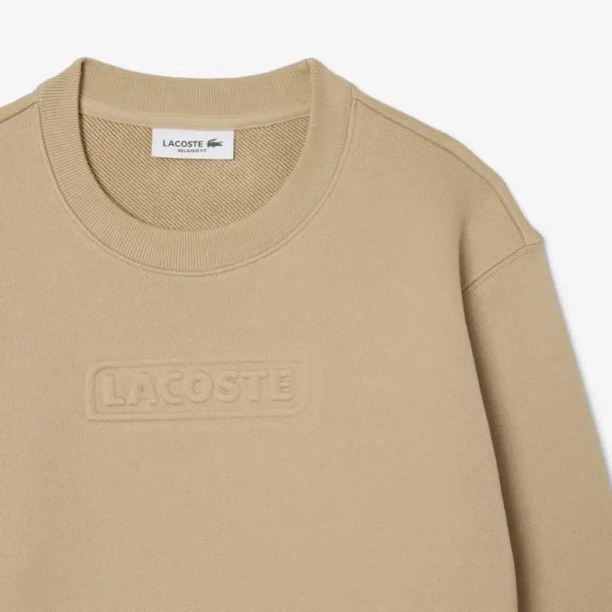 Dam-Sweatshirt i bomull med präglad logotyp Dam-Sweatshirt i bomull med präglad logotyp