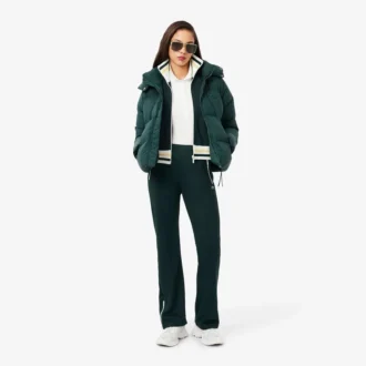 Dam-Sweatshirt med dragkedja och randiga detaljer
