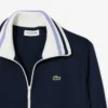 Dam-Sweatshirt med dragkedja och randiga detaljer Dam-Sweatshirt med dragkedja och randiga detaljer