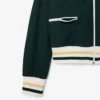 Dam-Sweatshirt med dragkedja och randiga detaljer Dam-Sweatshirt med dragkedja och randiga detaljer