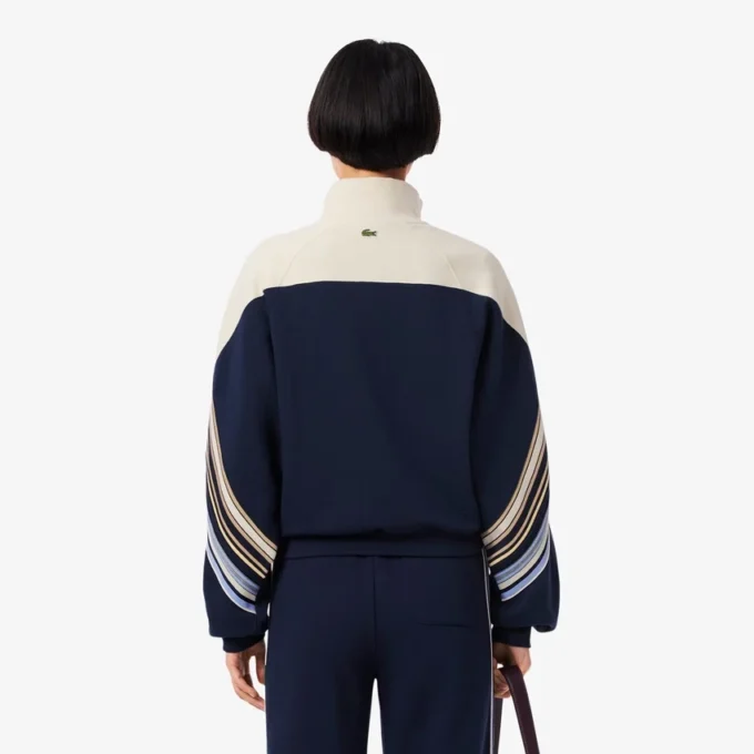 Dam-Sweatshirt med dragkedja, tillverkad i Frankrike Dam-Sweatshirt med dragkedja, tillverkad i Frankrike