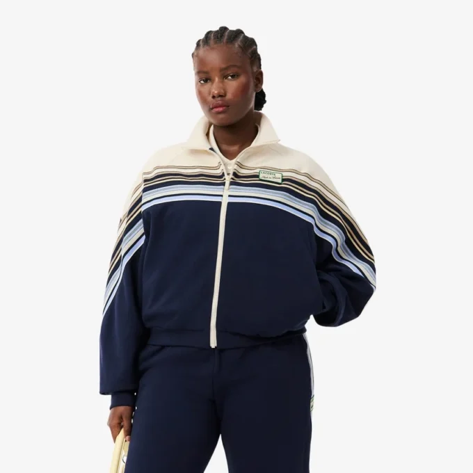 Dam-Sweatshirt med dragkedja, tillverkad i Frankrike Dam-Sweatshirt med dragkedja, tillverkad i Frankrike