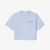 Dam-T-shirt i bomull med märkeslogotyp och avslappnad passform Dam-T-shirt i bomull med märkeslogotyp och avslappnad passform