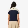 Dam, tillverkad i Frankrike, slim fit, randig pikétröja
