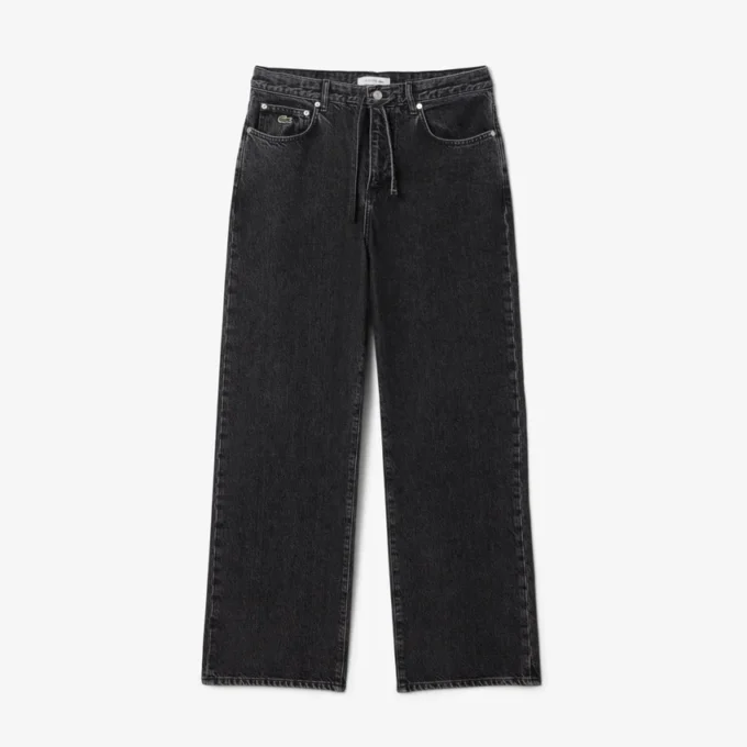Dambyxor i denim med vida ben Dambyxor i denim med vida ben