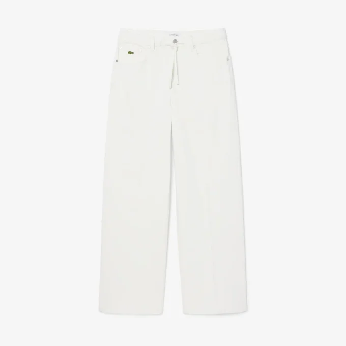 Dambyxor i denim med vida ben Dambyxor i denim med vida ben