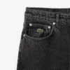 Dambyxor i denim med vida ben Dambyxor i denim med vida ben