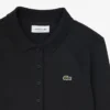 Damklänning i slim fit med ribbad bomull och polokrage Damklänning i slim fit med ribbad bomull och polokrage