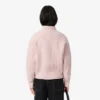 Damtröja i ull med patchwork-effekt och hög hals