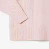 Damtröja i ull med patchwork-effekt och hög hals