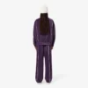 Damtröja i velour med kontrastdetaljer Damtröja i velour med kontrastdetaljer