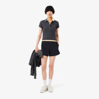 Dubbelvävda piqueshorts för dam