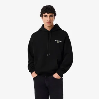 Fleece-hoodie för män med flera tryck
