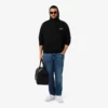 Fleece-hoodie för män med flera tryck Fleece-hoodie för män med flera tryck
