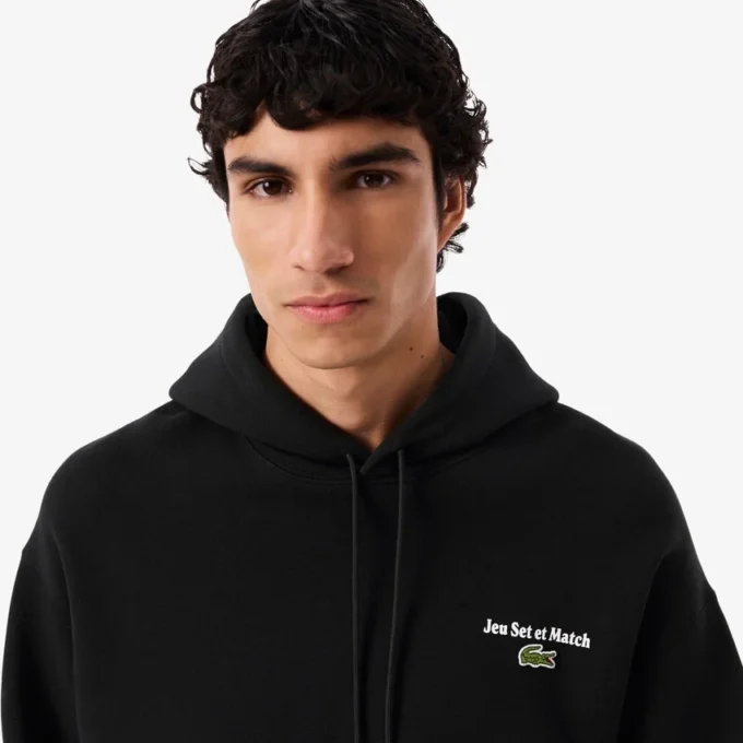Fleece-hoodie för män med flera tryck Fleece-hoodie för män med flera tryck