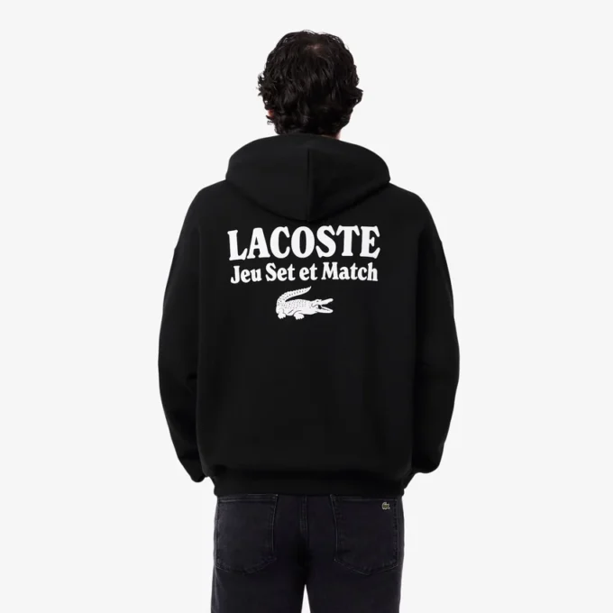 Fleece-hoodie för män med flera tryck Fleece-hoodie för män med flera tryck