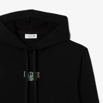 Fleece-hoodie med avslappnad passform för dam