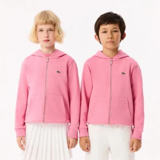 Fleece-hoodie med dragkedja för barn