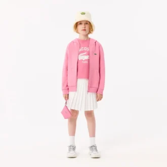 Fleece-hoodie med dragkedja för barn
