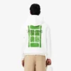 Fleece-hoodie med flera tryck Fleece-hoodie med flera tryck