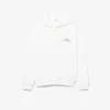Fleece-hoodie med flera tryck Fleece-hoodie med flera tryck