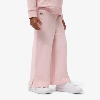 Fleece-joggingbyxor med utsvängda ben för tjejer