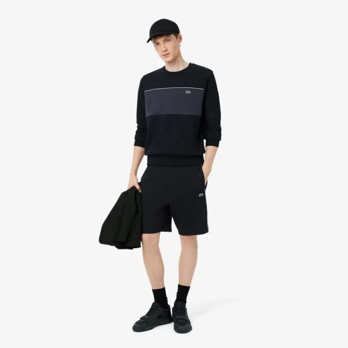 Fleece-shorts i regular fit med färgblock Fleece-shorts i regular fit med färgblock