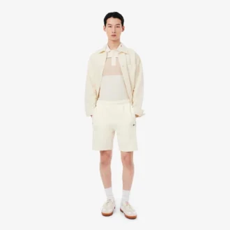 Fleece-shorts i regular fit med färgblock