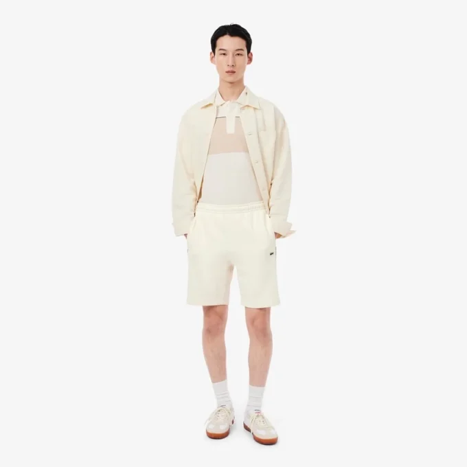 Fleece-shorts i regular fit med färgblock Fleece-shorts i regular fit med färgblock