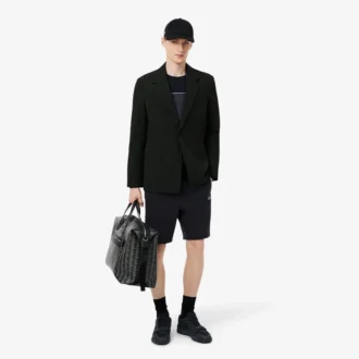 Fleece-shorts i regular fit med färgblock