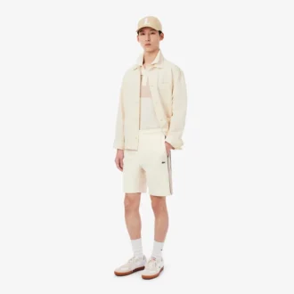 Fleece-shorts i regular fit med färgblock