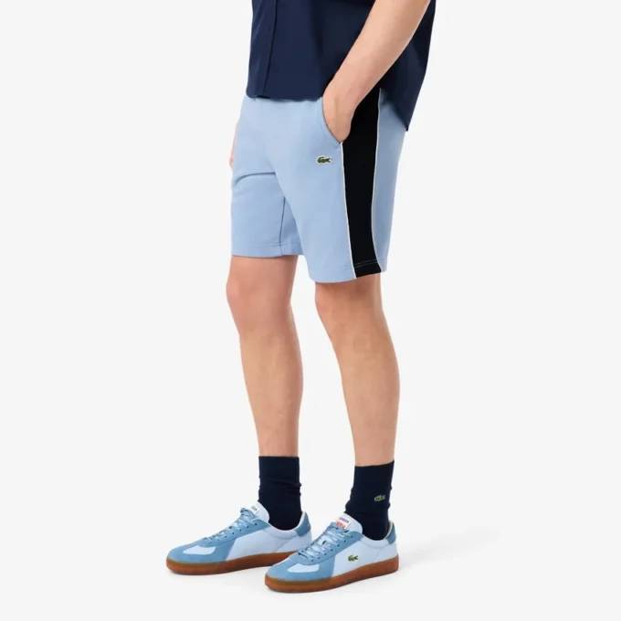 Fleece-shorts i regular fit med färgblock Fleece-shorts i regular fit med färgblock