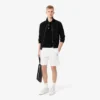 Fleece-shorts med logotyp och ränder i normal passform Fleece-shorts med logotyp och ränder i normal passform