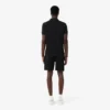 Fleece-shorts med logotyp och ränder i normal passform Fleece-shorts med logotyp och ränder i normal passform