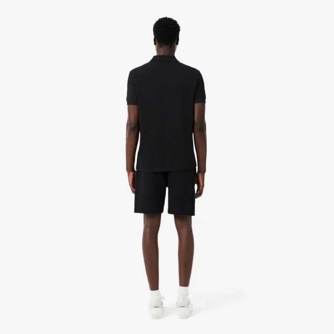 Fleece-shorts med logotyp och ränder i normal passform Fleece-shorts med logotyp och ränder i normal passform