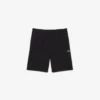 Fleece-shorts med logotyp och ränder i normal passform Fleece-shorts med logotyp och ränder i normal passform