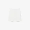 Fleece-shorts med logotyp och ränder i normal passform Fleece-shorts med logotyp och ränder i normal passform