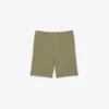 Fleece-shorts med logotyp och ränder i normal passform Fleece-shorts med logotyp och ränder i normal passform