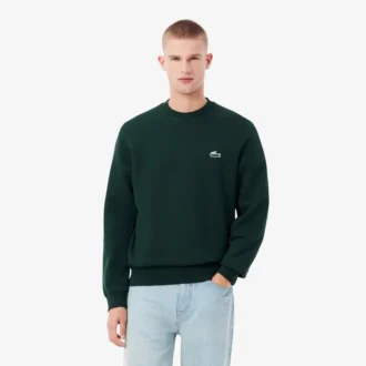 Fleece-Sweatshirt för män med krokodilmotiv